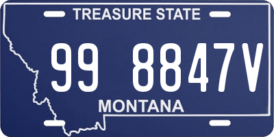 MT license plate 998847V