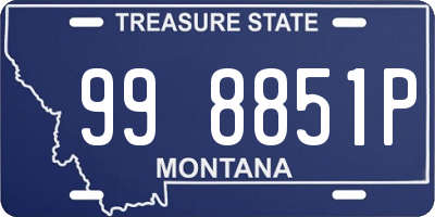 MT license plate 998851P