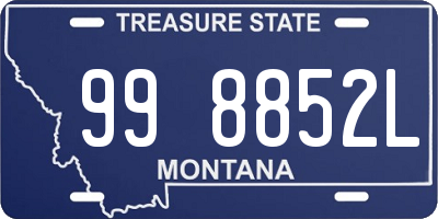 MT license plate 998852L