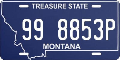 MT license plate 998853P