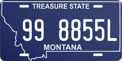 MT license plate 998855L