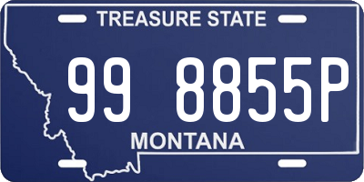 MT license plate 998855P