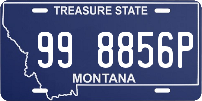 MT license plate 998856P