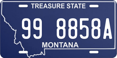 MT license plate 998858A