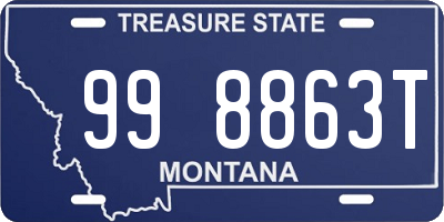 MT license plate 998863T