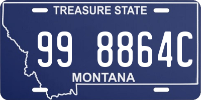 MT license plate 998864C