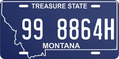 MT license plate 998864H