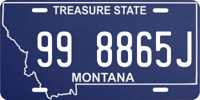 MT license plate 998865J