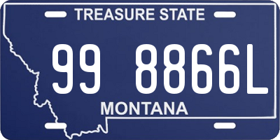 MT license plate 998866L