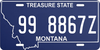 MT license plate 998867Z