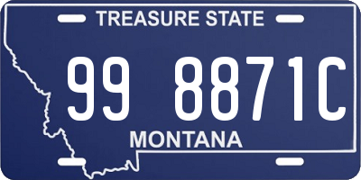 MT license plate 998871C