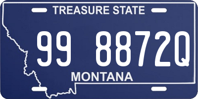 MT license plate 998872Q