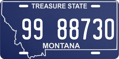 MT license plate 998873O