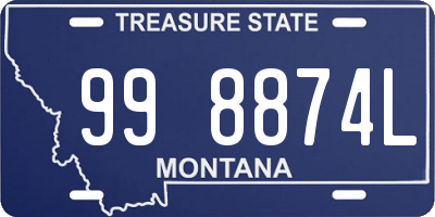 MT license plate 998874L