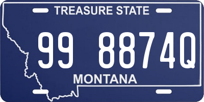 MT license plate 998874Q