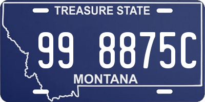 MT license plate 998875C