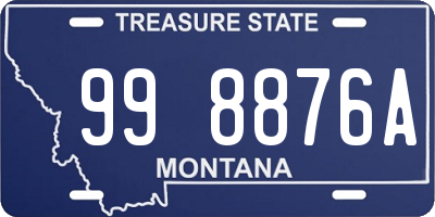 MT license plate 998876A