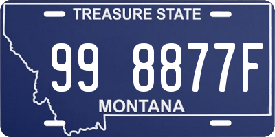 MT license plate 998877F