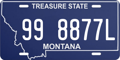 MT license plate 998877L