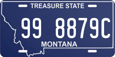 MT license plate 998879C