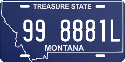 MT license plate 998881L