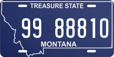 MT license plate 998881O