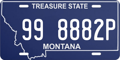 MT license plate 998882P