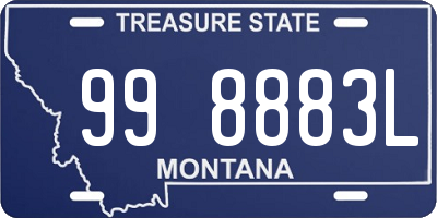 MT license plate 998883L