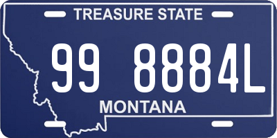 MT license plate 998884L