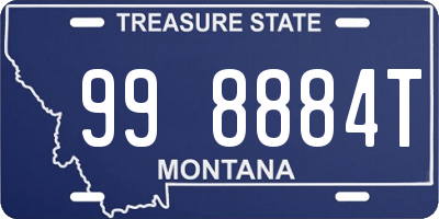 MT license plate 998884T