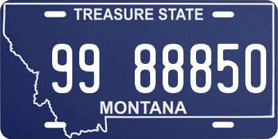 MT license plate 998885O