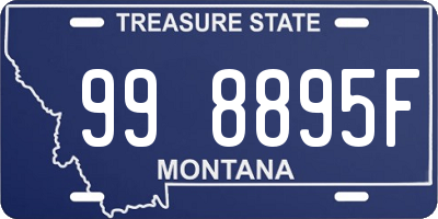 MT license plate 998895F