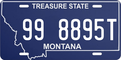 MT license plate 998895T