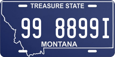 MT license plate 998899I