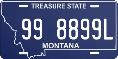 MT license plate 998899L