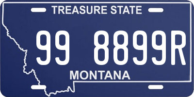 MT license plate 998899R