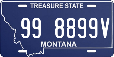 MT license plate 998899V