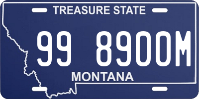 MT license plate 998900M