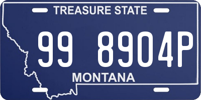 MT license plate 998904P