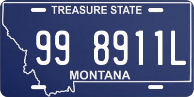 MT license plate 998911L