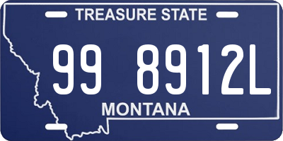 MT license plate 998912L