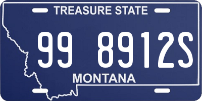 MT license plate 998912S