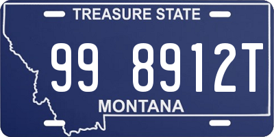 MT license plate 998912T