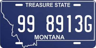 MT license plate 998913G