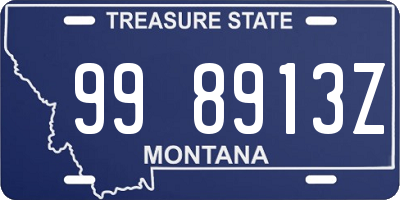 MT license plate 998913Z