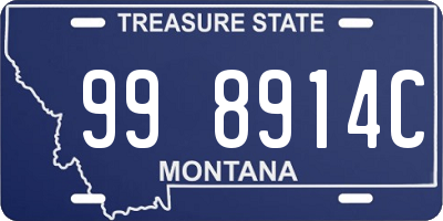 MT license plate 998914C