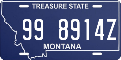 MT license plate 998914Z