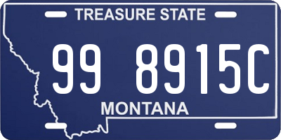 MT license plate 998915C