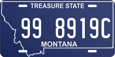 MT license plate 998919C