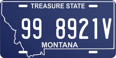 MT license plate 998921V